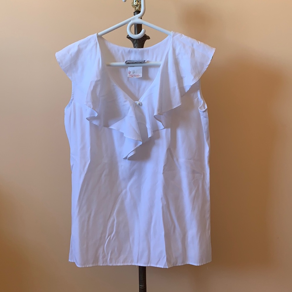 White Sleeveless Top